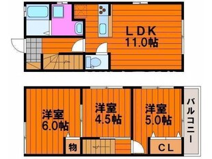 メゾネット新保の物件間取画像